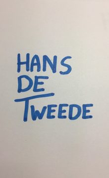 Handgeschreven handtekening Hans de Tweede