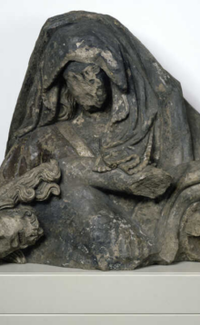 Gedeelte van een piëta, ca. 1450. Maker onbekend.