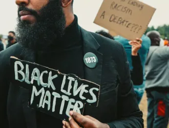 Black Lives Matter demonstratie in het Nelson Mandelapark op 10 juni 2020 Luciano de Boterman