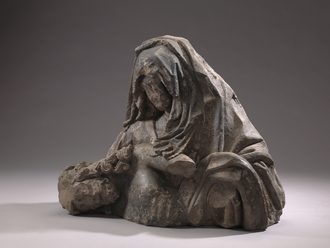 Bovenkant van een piëta, ca. 1450, maker onbekend