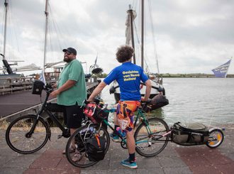 Fietstocht Amsterdam, Texel Stratenmakers Audiocollectief, Francoise Bolechowski, 2023.