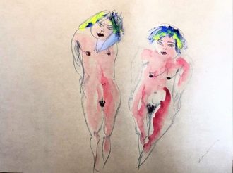 het kunstwerk 'Sisters' van Patricia Blok