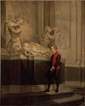 Van Speyk voor het praalgraf van de Ruyter 1832 Hendrik Breukelaar