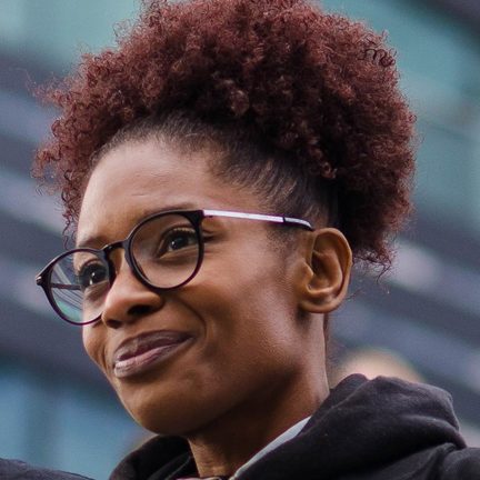 Sylvana Simons tijdens Black Live Matters NL Utrecht 2020, fotograaf Myrthe Minnaert