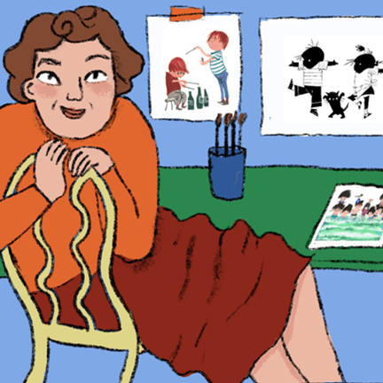 Fiep Westendorp in her study.