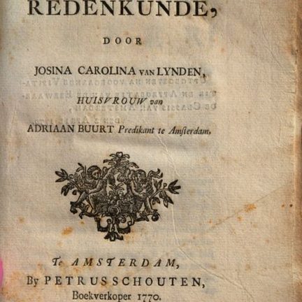 Josina Carolina van Lynden, 'Handboek Logica', 1770