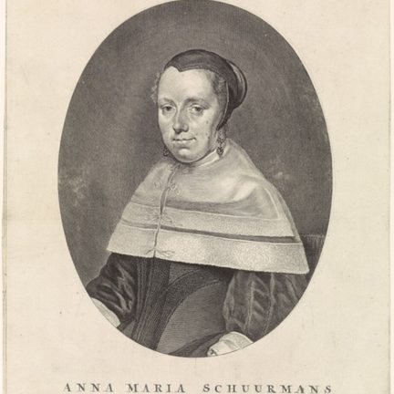 Portret van Maria Matham prentmaker Theodor Matham 1615 1676 Collectie Rijksmuseum Amsterdam