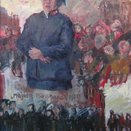 Schilderij van Majoor Bosshardt (1913-2007) in uniform van het Leger des Heils. Gemaakt door Henk Zomer in 1975.
