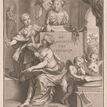 Title page of edition of poems by Katharyne Lescailje, 1731