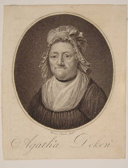 Aagje Deken, ca. 1800, gravure door Willem van Senus, Collectie Rijksmuseum Twenthe