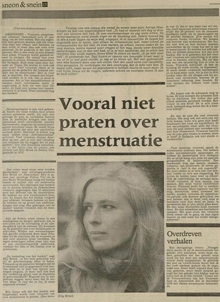 Afbeelding3 Anoniem Vooral niet praten over menstruatie Leeuwarder Courant hoofdblad van Friesland 29 10 1977 p 15