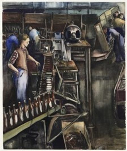 Anneke van der Feer, Bierbrouwers in de Heineken fabriek in Amsterdam, 1941
