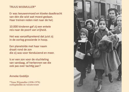 Gedicht Truus Wijsmuller, door Anneke Goddijn