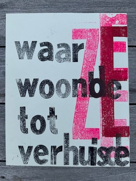 Margaretha Louwers, waar ze woonde tot ze verhuisde, kaftontwerp, zonder datum