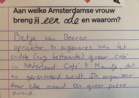Ode van Leonie de Waal aan Betje van Beeren