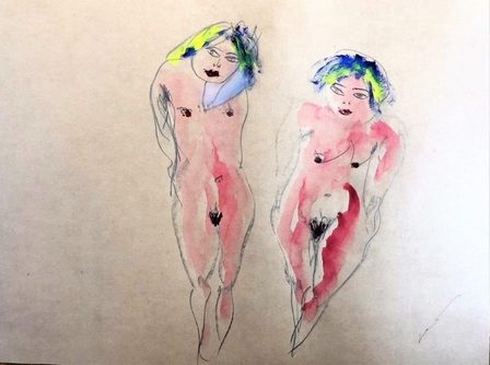 het kunstwerk 'Sisters' van Patricia Blok