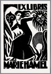 Ex libris Marie Hamel, door Fré Cohen. Collectie Joods Historisch Museum