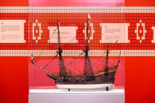 Model van het schip "De Halve Maan", foto Mike Bink
