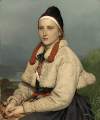 Meisje uit Dalarne, ca 1843-1876, Jozef van Lerius.