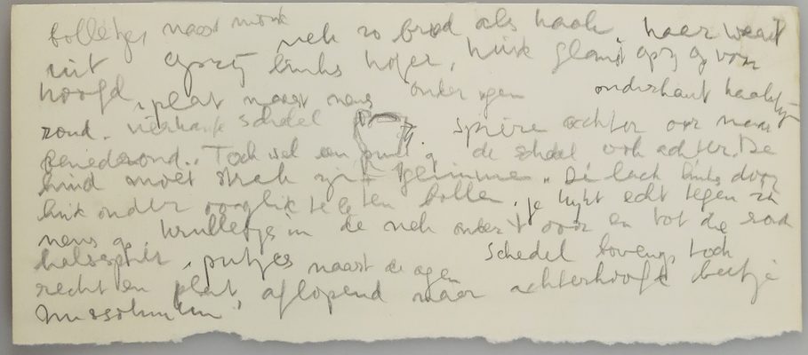 Constance Wibaut. Notitie voor beeld Bernard Haitink 1996 collectie Amsterdam Museum.